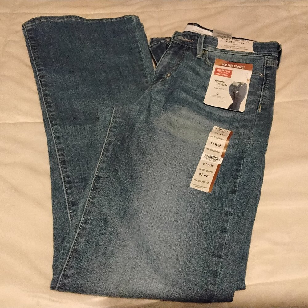 Mid rise boot cut